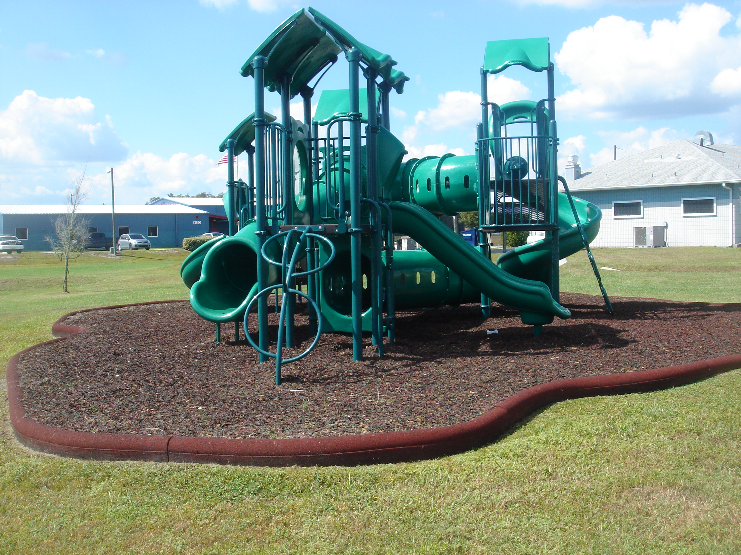 rubber mulch on the playground